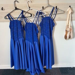 Balera royal blue dance costumes, ballet lyrical recital